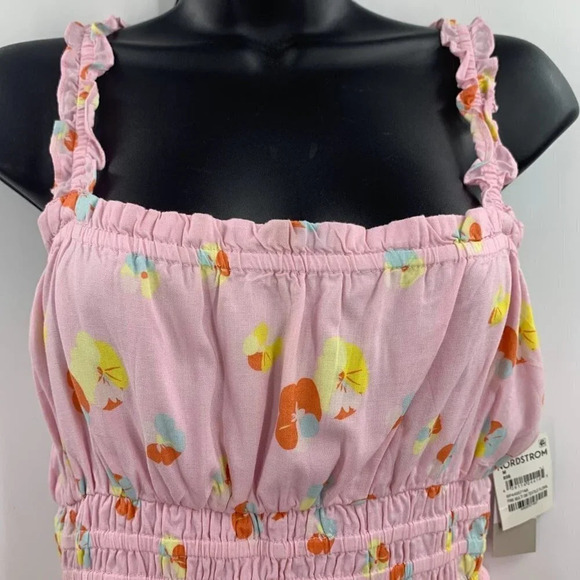 Nordstrom BP Women's Ruffle Detail Sundress In Pink Floral Size M NWT - Picture 5 of 12